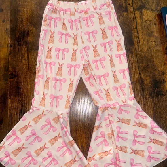 Vintage toddler girl bunny & bows bell bottom pants (size 3-4t) - Picture 2 of 5